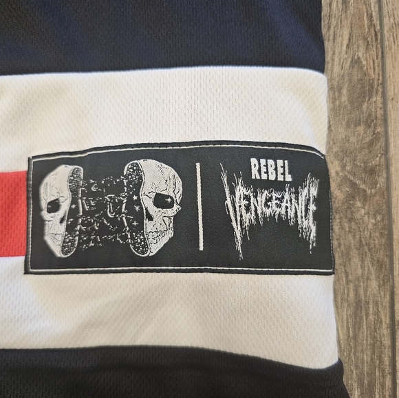 Emo, rebel, goth, black, casual, jersey, skull, streetwear, unisex - Picture 4 of 8